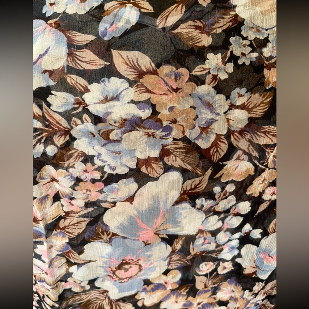 Baum Und Pferdgarten Mertrice Blue Floral Silk Blouse Womens SZ 6 - Picture 6 of 16